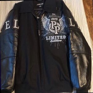 PELLE PELLE black wool and leather limited edition 1979 Varsity jacket
